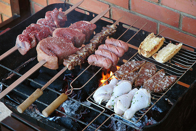 Churrasco brasilerio, Brasilian barbecue.