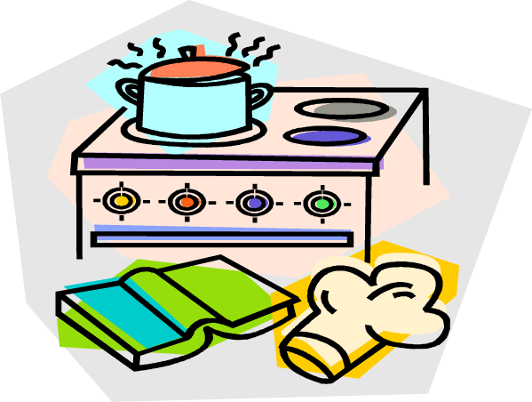 Kitchen stove, sketch.