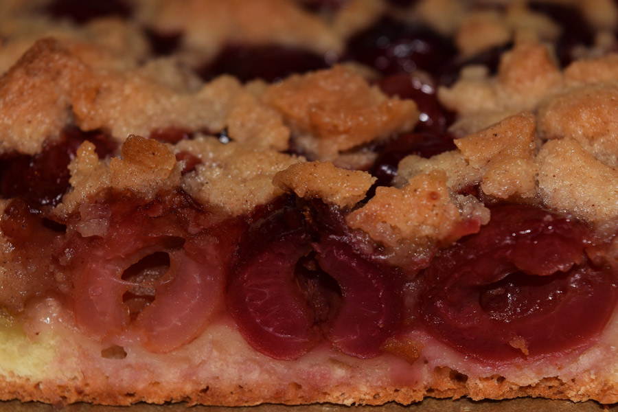 A slice of cherry pie.