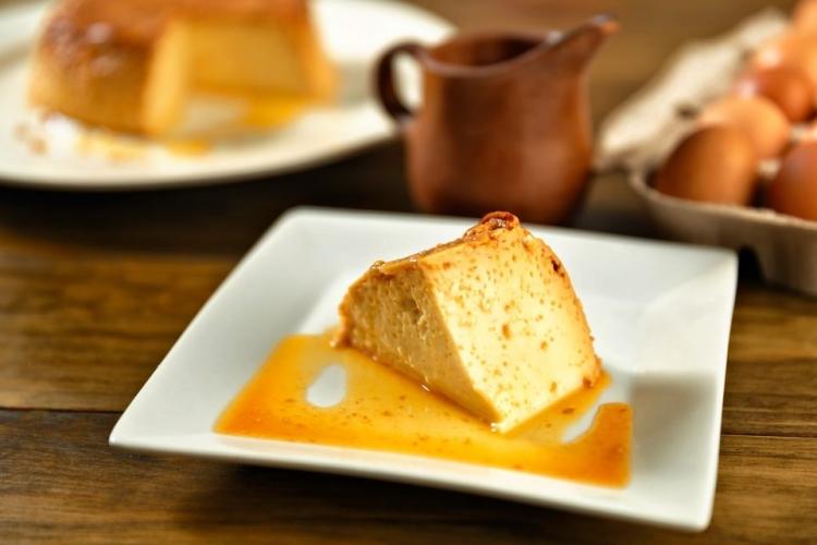 Quesillo de coco, or coconut flan, an egg custard made with condensed milk.