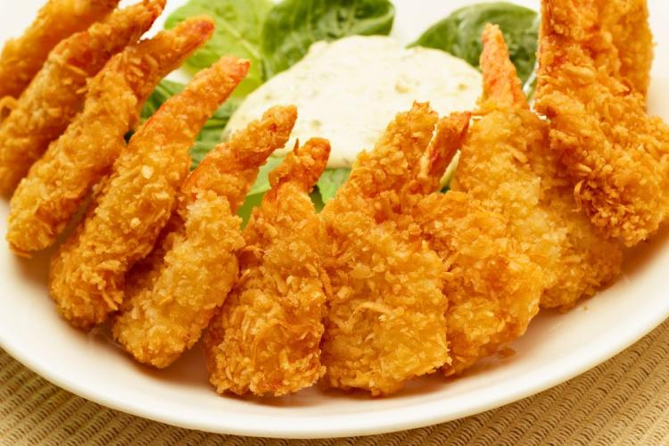 Baked coconut shrimp.