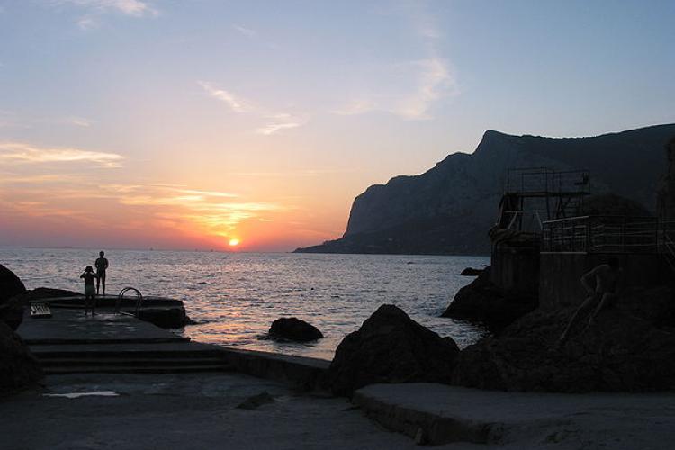 Sunset in Crimea.