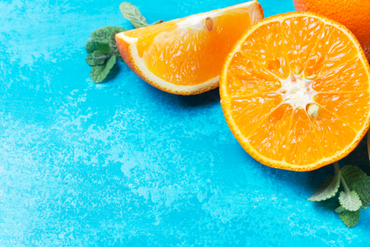 Oranges and mint go well together as cooking ingredients.