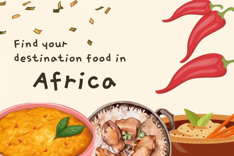 Find your destination food in Africa.