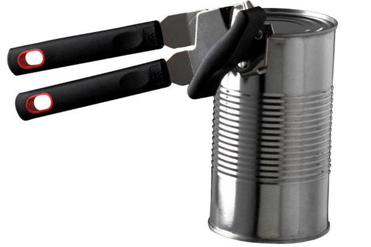 A tin with a tin opener.