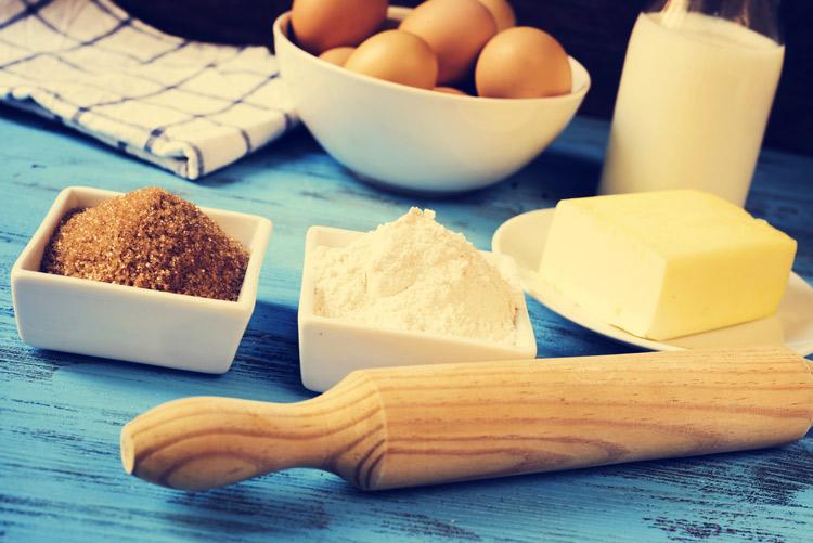 Baking ingredients for most cookies and cakes.