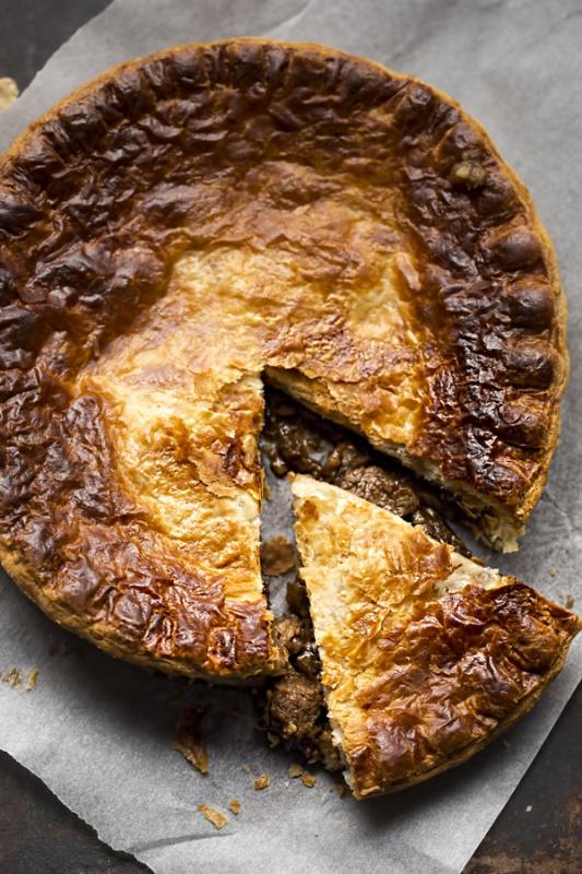 Steak and Guiness pie.