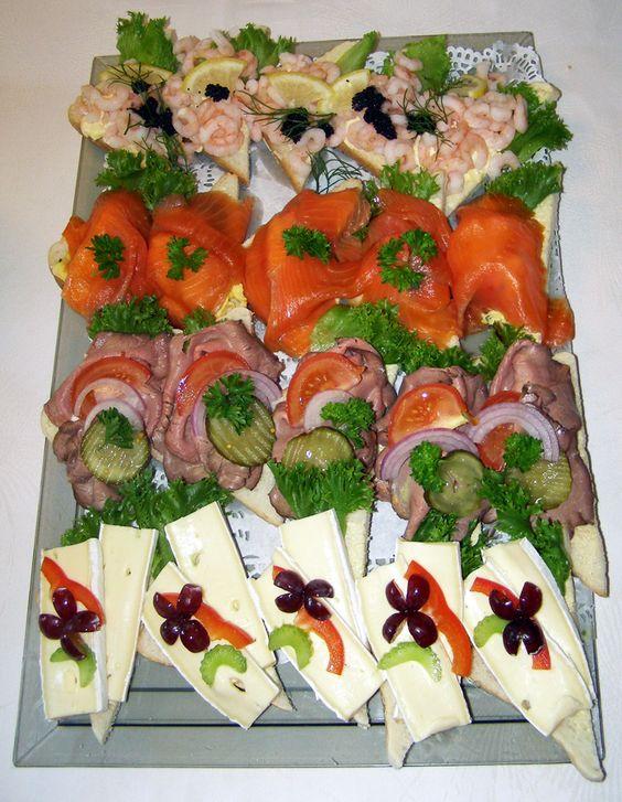Scandinavian open sandwiches.