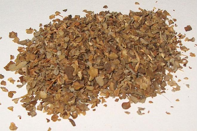 Detail of dried marjoram.