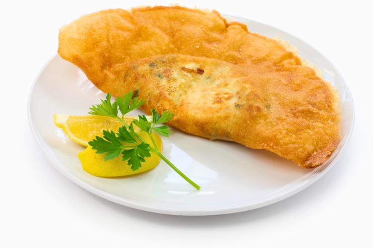 Tunisian bric on a plate.