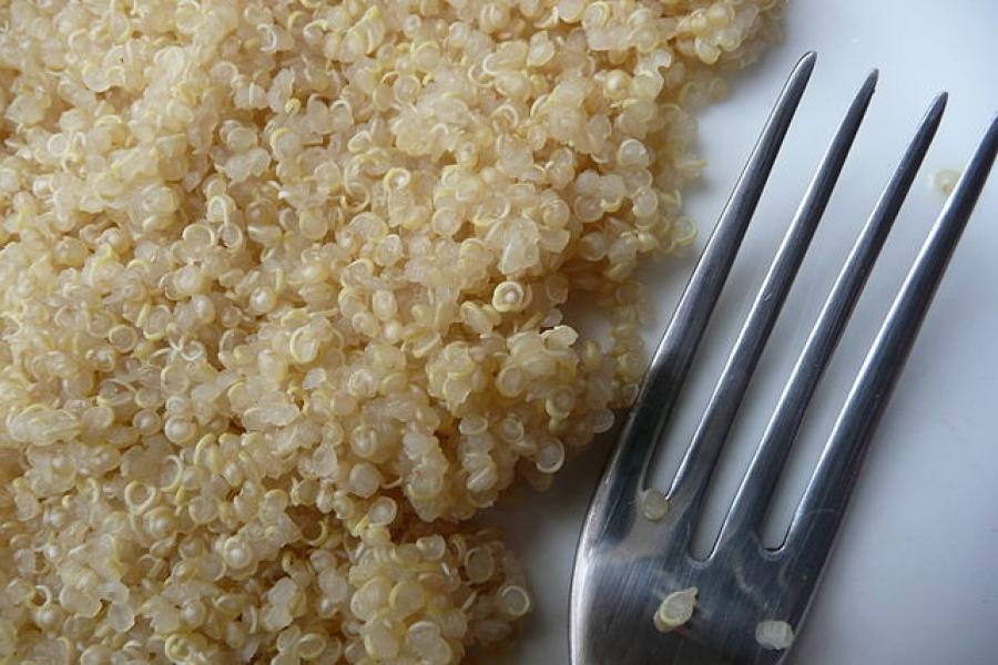 Cooked quinoa.