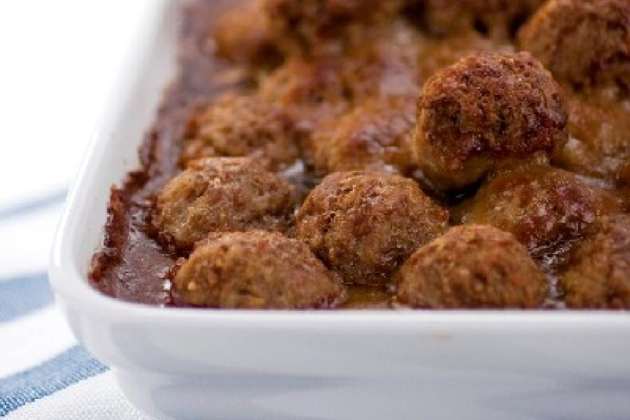 Baked meatballs.