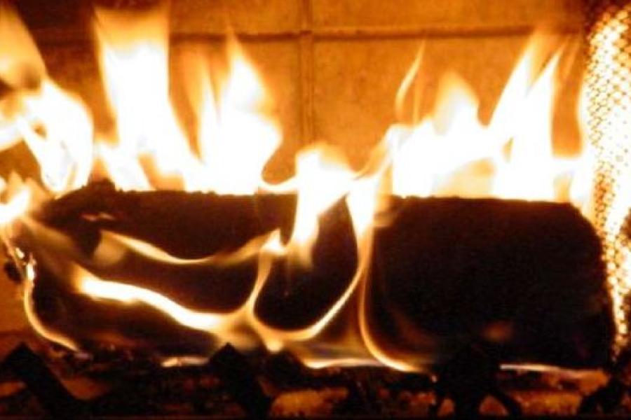 Wood smoke.