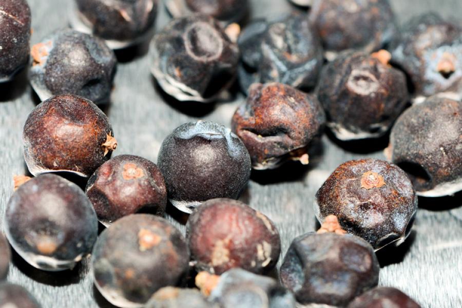 Juniper berries.