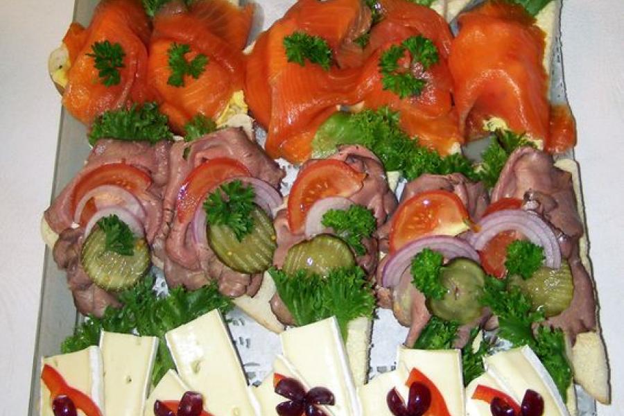 Scandinavian open sandwiches.