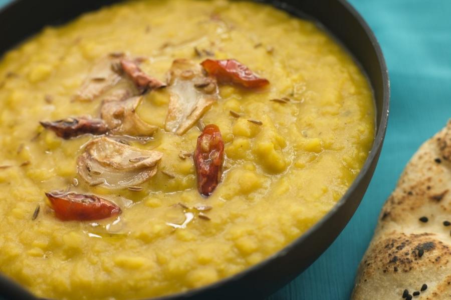 A bowl of tarka dal.