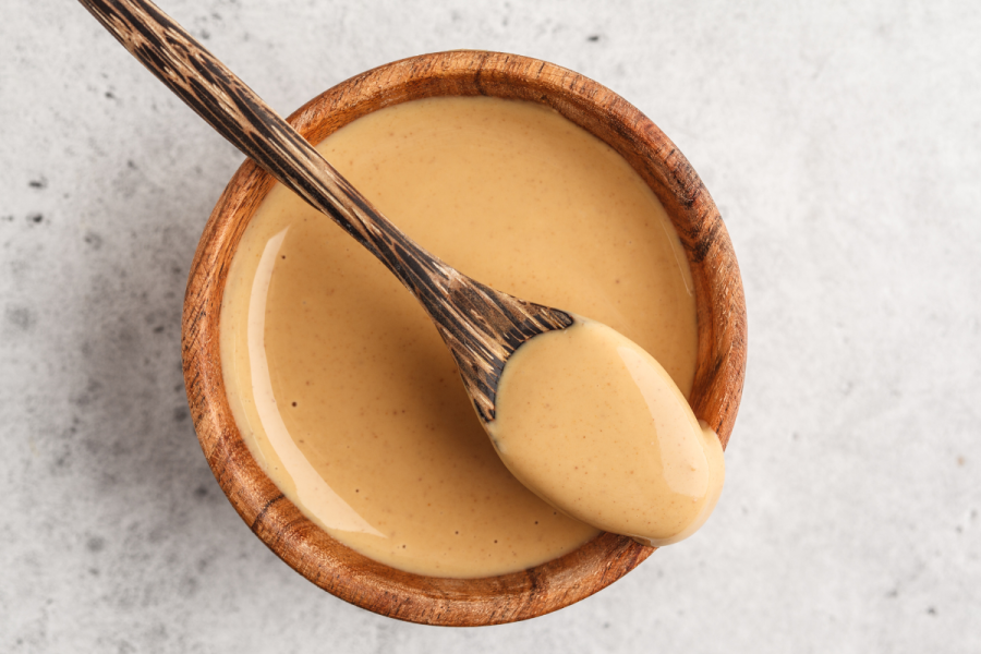 Silky peanut butter spread Amish style.