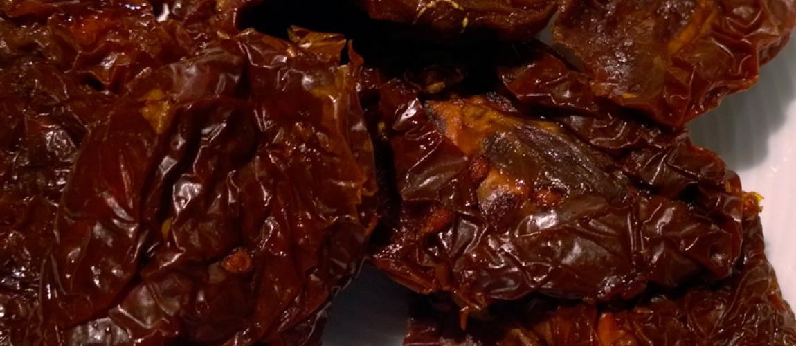 Close up of sundried tomatoes.