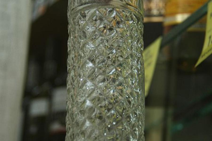 Typical bottle for anisette drink in Spain.