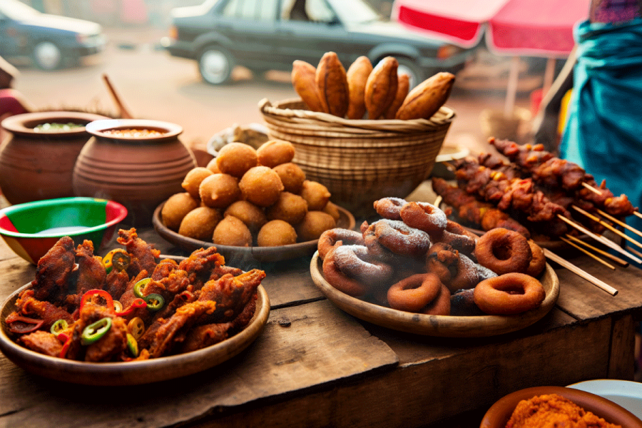Sizzling West African street foods.